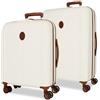 El Potro Ocuri - Set di valigie bianche, 55/70 cm, rigido 6,2 kg, chiusura TSA ABS 6,2 kg, 118L, estensibile bagaglio a mano, bianco, Taglia unica, Set di valigie