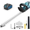 Eicnr Brushless Tagliasiepi a Batteria, Tagliasiepi Elettrico, Taglia Siepe Giardino Elettrico, Taglia Siepe Giardino a Batteria, 500W, 530mm Lunghezza Lama, 20mm Distanza Lama, 3000 mAh Battery
