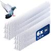 KADAX Set di 6 Bird Defense, Dissuasori per Piccioni in Plastica, Dissuasore per Uccelli da Balcone, Scaccia Piccioni, Spuntoni per Corvi (6, Bianco)