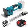 panthem Tagliasiepi elettrico 21 V 4,0 A, 2 in 1 Tagliasiepi a batteria, tagliasiepi a mano, con 2 lame intercambiabili e 1X batterie e Caricabatterie, con lame più larghe Per Tagliare Siepi e Prati