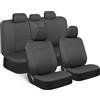 Bdk os-309-ac Antracite Nero Car Seat Covers Full 9PC Set-Sleek e Stylish-Split Opzione 5 poggiatesta Anteriori e Posteriori, Massiccio Grigio Antracite