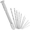 SEWACC 11pezzi Trapano Manuale Con Morsa Perni Punte Da Supporto Regolabile Mandrino Autoserrante in Acciaio Temprato Per Legno Materiale e Hobby