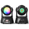 DELIBANG Teste Mobili,Moving Head Beam Luce da palcoscenico,RGBW Luci Discoteca Effetto d-mx512, con Modalità di Controllo del Suono e Automatica,Luci Palco per Bar Christmas Halloween