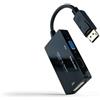 watiowave Convertitore da DP a HDMI, DVI e VGA, 20 cm, colore: nero, ideale per collegare dispositivi a monitor e display.