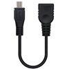 PRENDELUZ Cavo USB 2.0 OTG Micro B/M-A/H 0.15M Nero NANOCABILE
