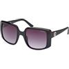 GUESS GU0009701B53 Womens UV Protected Injected Sunglasses, Occhiali Donna, Nero Lucido, 53MM