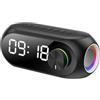 Rtauhife Sveglia Portatile con Altoparlante Bluetooth, Radio FM, Subwoofer, Cassa Acustica Wireless, Mini Diffusori, TF Card, Multifunzione A