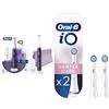 Oral-B iO 8 Go Electric Spazzolino Elettrico Pulizia Professionale, Intelligenza Artificiale e Micro-Vibrazioni, Viola & iO Testine Spazzolino Elettrico,Confezione da 2 pezzi,Bianco e Rosa