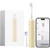Laifen Wave Special Spazzolino Elettrico Sonico con Oscillazione & Vibrazione Dotato di App, 2 Testine di Ricambio, IP68 Impermeabile, Ideale per Viaggi (Giallo)