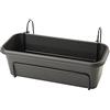 Stewart 4062005 - Set di fioriere da Balcone, 60 cm, Colore: Nero