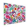 DarHaus Tagliere da cucina in vetro temperato, Copri-piano cottura a induzione, piano decorativo universale 40x30 cm, Fiori colorati
