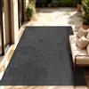 Paco Home Tappeto Per Esterno Balcone Terrazza Tappeto Cucina Monocolore Mélange, Dimensione:300x400 cm, Colore:Antracite