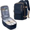 BJLFS Borse da Cabina per Ryanair 40×20×25 Bagaglio a Mano Easyjet Borsa Zaino da Viaggio, Zaino da trekking,Zaino Casual per laptop,Blu Marrone