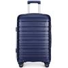 KONO Set di 3 Valigie Rigida Trolley Bagaglio a Mano 55cm Valigia Media 65cm Valigia Grande 76cm con TSA Lucchetto e 4 Ruote, Marina Militare