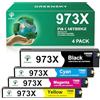 GREENSKY 973X Compatibile per HP 973 per Cartucce HP 973X Multipack per Stampante HP Pagewide Pro 477dw 452dw 477dn 452dn 577dw 577z 552dw Managed MFP P55250dw (4-Pack)