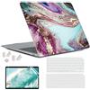 MUSHUI 4 in 1 Custodia per MacBook Air 13 Pollici 2020 2019 2018 Modello A2337 M1/A2179/A1932, Plastica Case Rigida & Tastiera Cover & Proteggi Schermo compatibile con Mac Air 13, Marmo 5