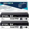 LCL Cartucce d'inchiostro Compatibile 970XL CN625AE (2 Nero) Sostituzione per HP Officejet Pro X451DN X451DW X476DN X476DW X551DW X576DW X576dn MFP X677DW X677dn MFP
