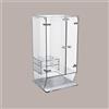 LUCGEL SRL Porta Coni Coppette e Palette in Plexiglass Trasparente Ideale per Gelateria 30x28h57 cm