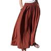 SMIUPIN Donne Pantaloni di Lino a Gamba Larga, Pantaloni Lunghi Palazzo Pants Stretch Pantaloni Culottes Pantaloni Casual Allentati (Rosso)