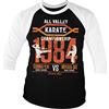 Cobra Kai Licenza Ufficiale all Valley Karate Championship Baseball 3/4 Maniche Maglietta (Nero), Medium