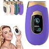 Pazvoza Lumina Lumisilk Luce Pulsata Epilatore IPL 2 in 1, Lumina Lumisilk 6 Livelli di Intensità, Rimozione Peli Indolore per Viso, Corpo, Bikini, Touch Screen LCD, per Donna e Uomo (Viola)
