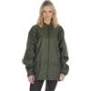 Style It Up Giacca impermeabile leggera con cappuccio, unisex, per adulti, a tinta unita Oliva 6X-Large