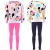 Disney Minnie Set 2 pezzi Felpa e Leggins Coordinato Completo Casual Sportivo Leggero [1220 Bianco - 8 anni]