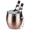 Buddy´s Bar Buddy's Bar - Moscow Mule secchiello del ghiaccio per bottiglie, glacette, capacità 5 litri, raffreddatore in acciaio inossidabile, effetto rame antico martellato, tazza da cocktail gigante