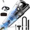 NIWOHOM Aspirabriciole Senza Fili Potente con Luce LED, 7500Pa/12000Pa Aspirapolvere Portatile, 120W Mini Aspirapolvere per Auto, Aspirapolvere Piccolo Con 2 Filtri HEPA per Casa, Auto, Ufficio