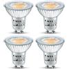 EACLL Lampadina LED GU10, luce bianca calda, 6 Watt, sostituisce lampadine alogene da 75 W, confezione da 4, 565 lumen, 2700 Kelvin, AC 230 V, senza sfarfallio, angolo di diffusione di 38 gradi, non