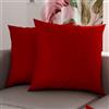 PETTI Artigiani Italiani - Coppia di Federe Cuscino 40x40 cm in Microfibra, Cuscini Arredo Camera da Letto, Divano, Set 2 Fodere Copricuscino, Federa Tinta Unita Bordeaux, 100% Made in Italy