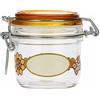 THUN - Barattolo Ermetico in Vetro con Fiori - Arancione - Arredo Casa, Cucina - Idea Regalo - Linea Country - Vetro - 200 ml; h 8,9 cm; ⌀ 8 cm