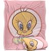 LOGOVISION Looney Tunes Retro Tweety Coperta super morbida al tatto setoso - 152 x 127 cm
