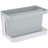 axentia Organizer portautensili per lavello della cucina in plastica, organizzatore lavello cucina, ca. 20,5 x 12,5 x 11,5 cm, grigio/bianco