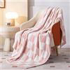 SeaRoomy Coperta a scacchiera, morbida, pelosa, reversibile, in peluche, colore rosa, calda e accogliente, lavorata a maglia, soffice coperta a scacchi, decorazione per letto, regalo per ragazze, 152