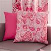 PETTI Artigiani Italiani - Coppia di Federe Cuscino 50x50 cm in Microfibra, Cuscini Arredo Camera da Letto, Divano, Salotto, Set 2 Fodere Copricuscino, Federa Paisley Rosa, 100% Made in Italy