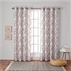 Exclusive Home Branches - Coppia di tende in misto lino, con occhielli, 137 x 213 cm, colore: Bordeaux