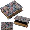 DRW Set di 3 scatole di libri in legno MDF e tela poliestere con fogli 30 x 24 x 8 cm, 24 x 18 x 6 cm e 18 x 12 x 4 cm