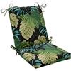 Pillow Perfect Cuscino reversibile per sedia da interno/esterno, motivo tropicale/a righe, colore: verde/marrone