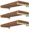 EZYDECOR Staffe per mensole resistenti in ferro e metallo da parete, per mensole galleggianti, per mobili da fattoria, decorazioni e accessori inclusi (oro) 30,5 cm