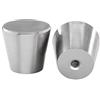 LONTAN Set di 4 pomelli per mobili in acciaio inox spazzolato, pomelli per armadio e porta in lega di alluminio, colore: argento