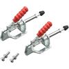 SHENRUZENG 2 Pezzi Grandi Morsetti a Barra di Spinta con Vite di Ricambio, Morsetto a Ginocchiera Rapido Morsetto di Serraggio Regolabile Orizzontale Morsetti da Falegname 136 KG per Modellismo Carpenteria