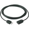 Vimar 0P32367 Cavo Prolunga lineare 5 metri, 3G0.75, presa con sistema SICURY 2P+T 10 A 250 V~, colore nero