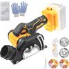 luolety Smerigliatrice angolare senza fili compatibile con batteria Dewalt da 20 V, 20000 giri/min, smerigliatrice elettrica senza fili, motore spazzolato con 4 lame da 7,6 cm, per tagliare legno, plastica,