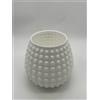 NON SOLO PELTRO VASO IN VETRO COLORATO CON 3 TULIPANI BIANCHI H 15 CM BIANCO