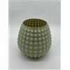 NON SOLO PELTRO VASO IN VETRO COLORATO CON 3 TULIPANI BIANCHI H 15 CM VERDE SALVIA