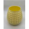 NON SOLO PELTRO VASO IN VETRO COLORATO CON 3 TULIPANI BIANCHI H 20 CM GIALLO