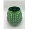 NON SOLO PELTRO VASO IN VETRO COLORATO CON 3 TULIPANI BIANCHI H 20 CM VERDE MARINO