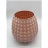 NON SOLO PELTRO VASO IN VETRO COLORATO CON 3 TULIPANI BIANCHI H 20 CM ROSA CIPRIA