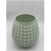 NON SOLO PELTRO VASO IN VETRO COLORATO CON 3 TULIPANI BIANCHI H 20 CM VERDE ACQUAMARINA
